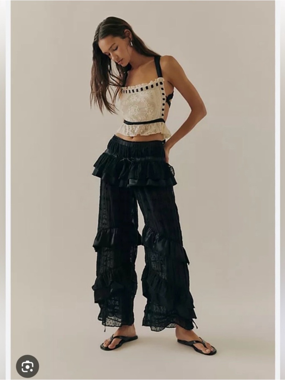Free People Viral Belle Ruffle Pants